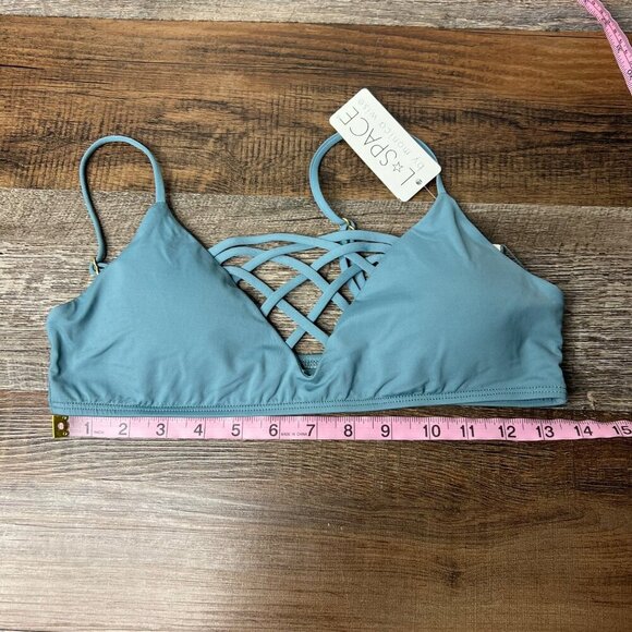 L*Space Jamie Bikini Bralette Swim Top Size L Caged‎ Criss-Cross NWT - Picture 8 of 9